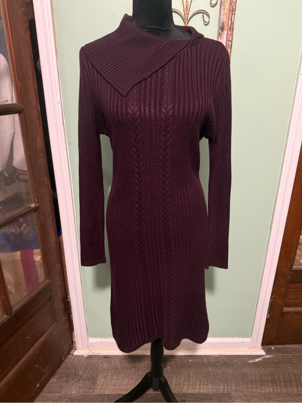 Calvin Klein plum purple sweater dress size 12